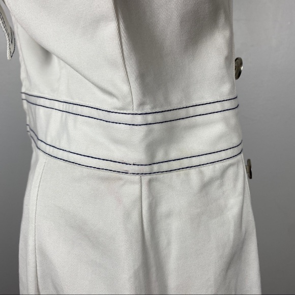 BLDWN WHITE BUTTON FRONT DENIM MINI DRESS - Picture 8 of 13